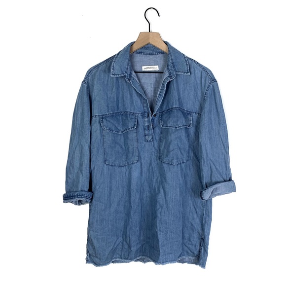 Zara Chambray Denim Tunic - Picture 1 of 5